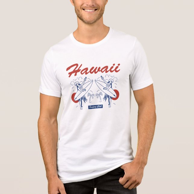 Hawaiian Hula Girls Tri-Blend Shirt (Front)