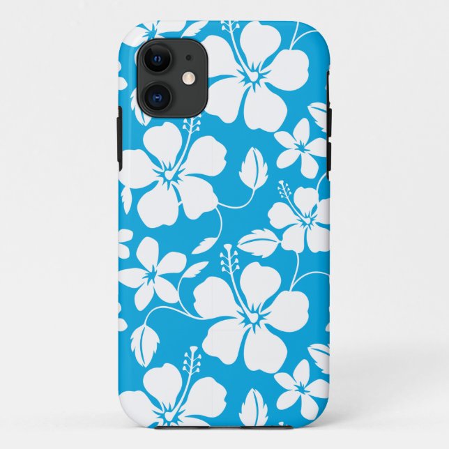 HAWAIIAN HULA (HIBISCUS) BLUE Case-Mate iPhone CASE (Back)