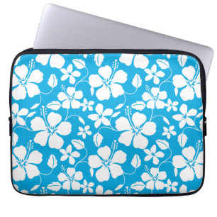 HAWAIIAN HULA (HIBISCUS) BLUE LAPTOP SLEEVE