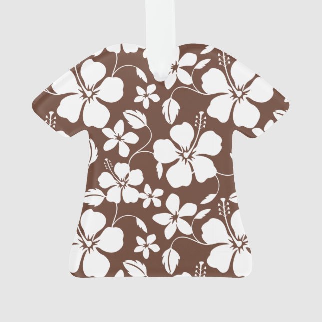 HAWAIIAN HULA (HIBISCUS) BROWN ORNAMENT (Back)