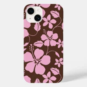 HAWAIIAN HULA (HIBISCUS) BROWN/PINK Case-Mate iPhone 14 CASE