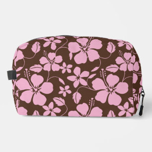 HAWAIIAN HULA (HIBISCUS) BROWN/PINK DOPP KIT