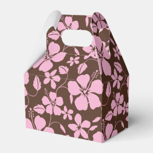 HAWAIIAN HULA (HIBISCUS) BROWN/PINK FAVOUR BOX