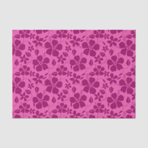 HAWAIIAN HULA (HIBISCUS) BURGUNDY WINE TISSUE PAPER