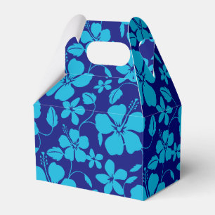HAWAIIAN HULA (HIBISCUS) DARK/LIGHT BLUE FAVOUR BOX