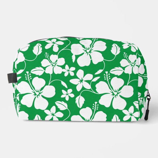 HAWAIIAN HULA (HIBISCUS) GREEN DOPP KIT (Front)