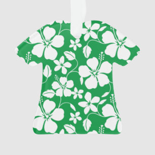 HAWAIIAN HULA (HIBISCUS) GREEN ORNAMENT