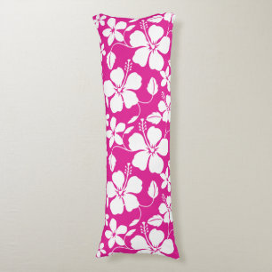HAWAIIAN HULA (HIBISCUS) HOT PINK BODY CUSHION