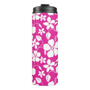 HAWAIIAN HULA (HIBISCUS) HOT PINK THERMAL TUMBLER