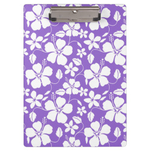 HAWAIIAN HULA (HIBISCUS) LIGHT PURPLE CLIPBOARD