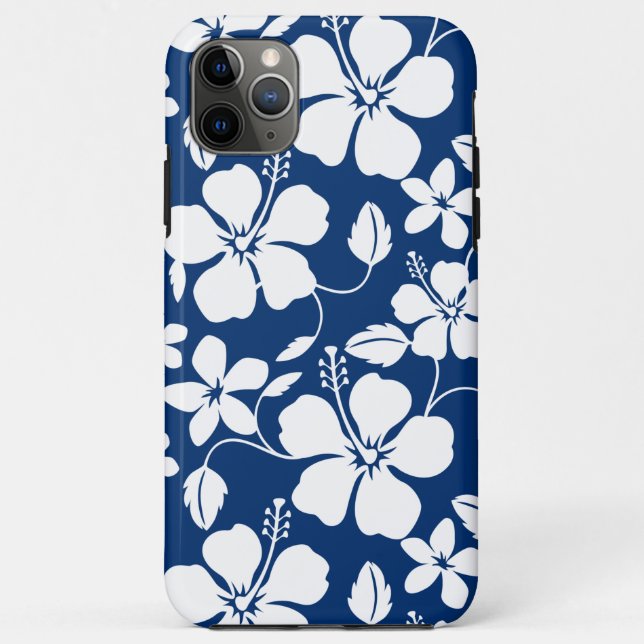 HAWAIIAN HULA (HIBISCUS) NAVY Case-Mate iPhone CASE (Back)