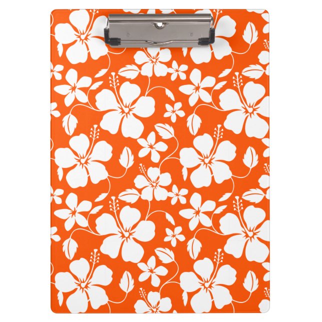 HAWAIIAN HULA (HIBISCUS) ORANGE CLIPBOARD (Front)