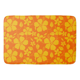 HAWAIIAN HULA (HIBISCUS) ORANGE MIX BATH MAT