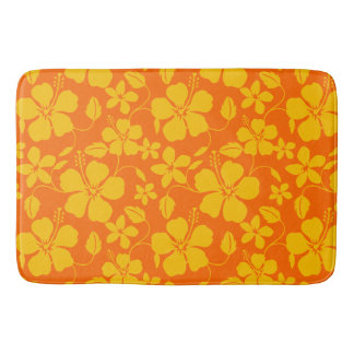 HAWAIIAN HULA (HIBISCUS) ORANGE MIX BATH MAT