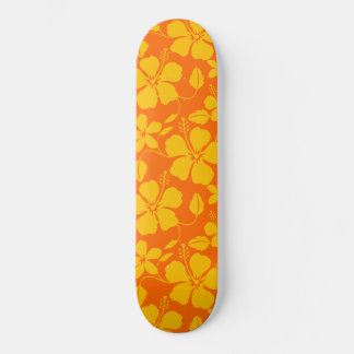 HAWAIIAN HULA (HIBISCUS) ORANGE MIX SKATEBOARD