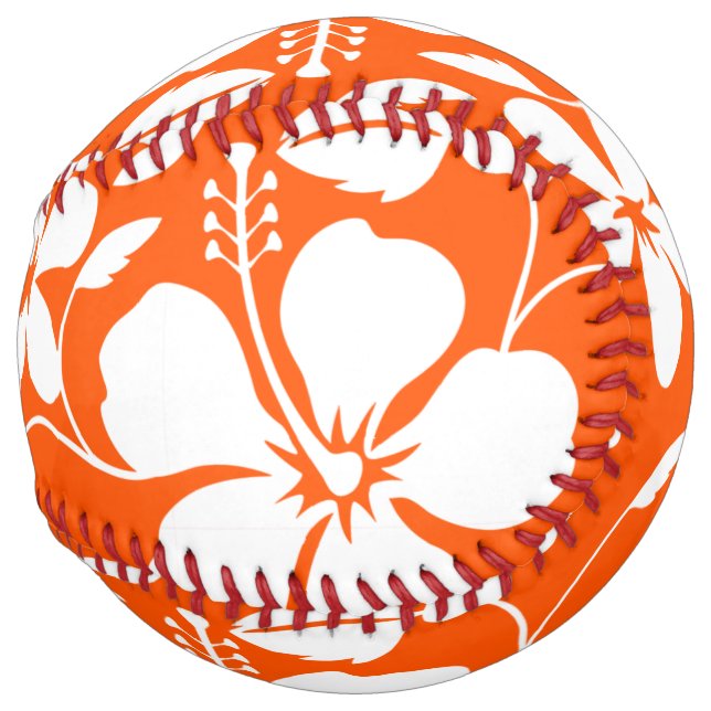 HAWAIIAN HULA (HIBISCUS) ORANGE SOFTBALL (Back Left)
