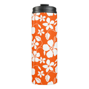 HAWAIIAN HULA (HIBISCUS) ORANGE THERMAL TUMBLER