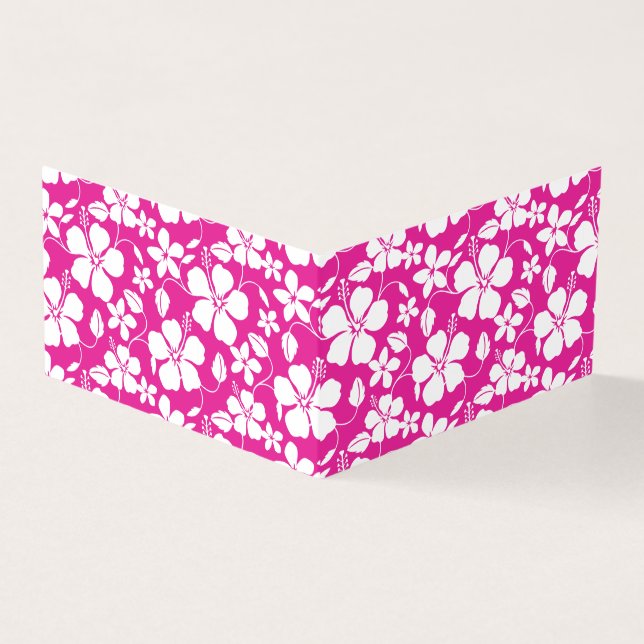 Hawaiian Hula (Hibiscus) Pattern in Hot Pink (Outside)