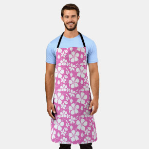 HAWAIIAN HULA (HIBISCUS) PINK APRON