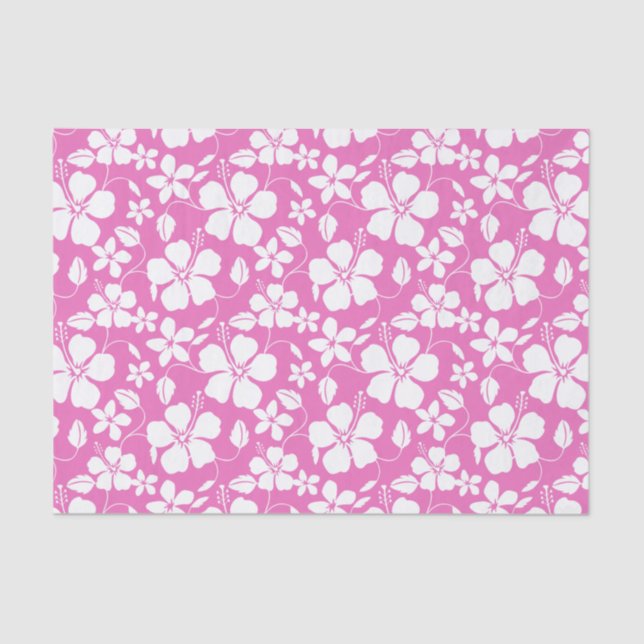 HAWAIIAN HULA (HIBISCUS) PINK TISSUE PAPER (Front)