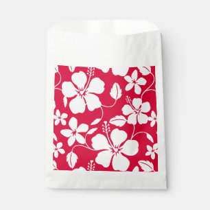 HAWAIIAN HULA (HIBISCUS) RED FAVOUR BAGS