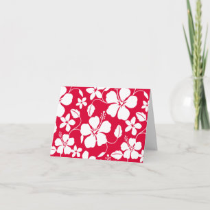 HAWAIIAN HULA (HIBISCUS) RED THANK YOU CARD
