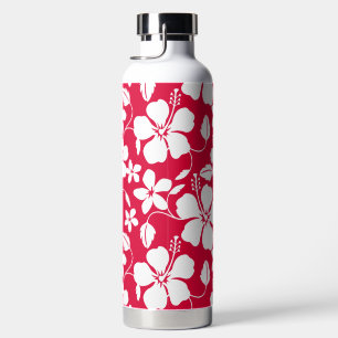 HAWAIIAN HULA (HIBISCUS) RED WATER BOTTLE