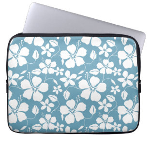 HAWAIIAN HULA (HIBISCUS) SLATE BLUE LAPTOP SLEEVE