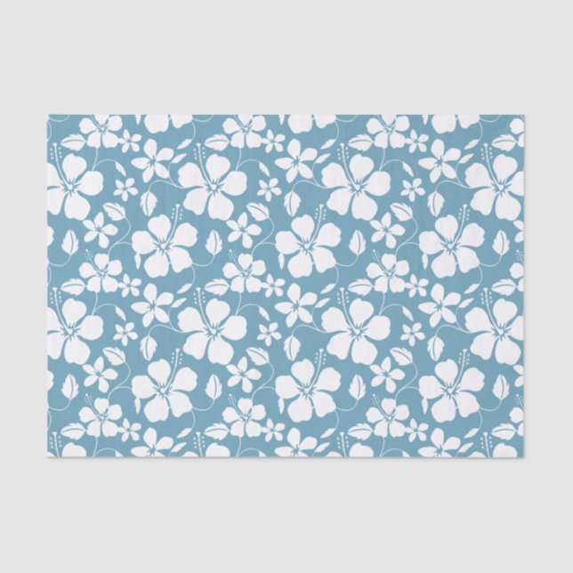 HAWAIIAN HULA (HIBISCUS) SLATE BLUE TISSUE PAPER (Front)