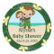 Hawaiian Hula Monkey Baby Shower sticker #2 BOY