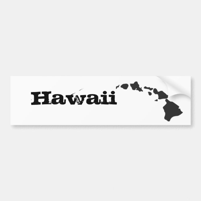 Hawaiian Island Chain, Hawaii Bumper Sticker (Front)