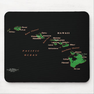 Hawaiian Island map Mouse Pad