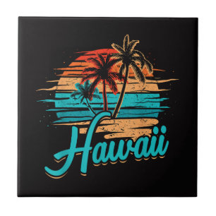 Hawaiian Island Tropical Hawaii Vacation Tile