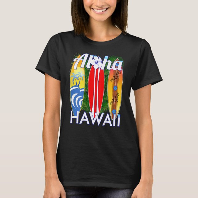 Hawaiian Islands Aloha Hawaii Surf T-Shirt (Front)