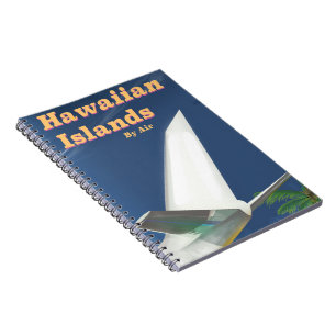 Hawaiian Islands commercial travel poster Spiral Notebook