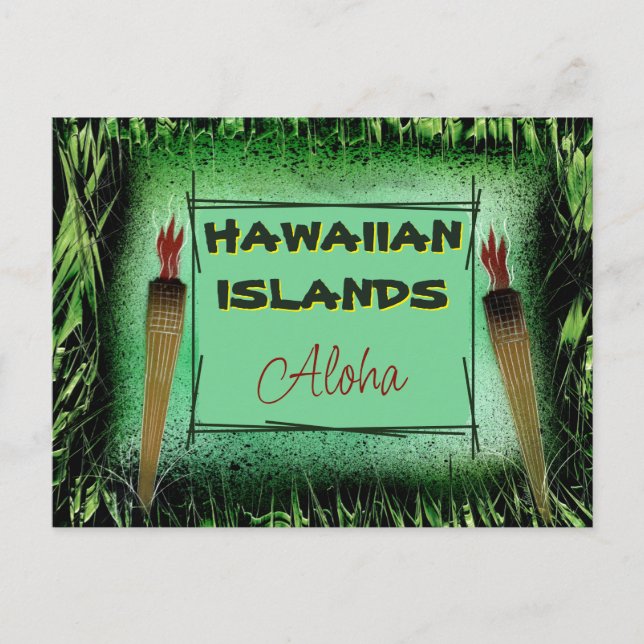 Hawaiian Islands Postcard (Front)