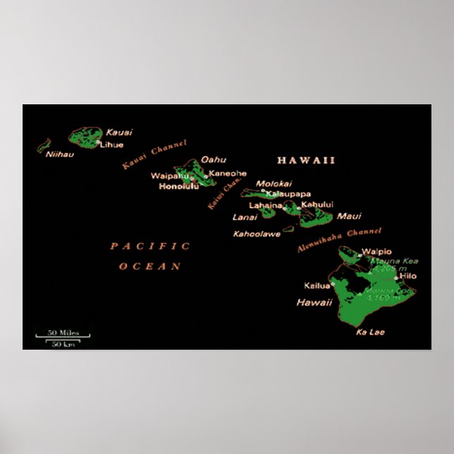 Hawaiian Islands Poster (Front)