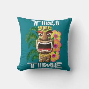 Hawaiian Islands Tiki Statue Cushion