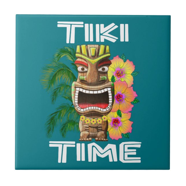Hawaiian Islands Tiki Statue Tile (Front)