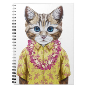 Hawaiian Kitty Cat Notebook