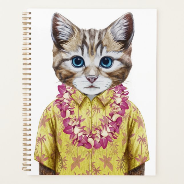 Hawaiian Kitty Cat Planner (Front)