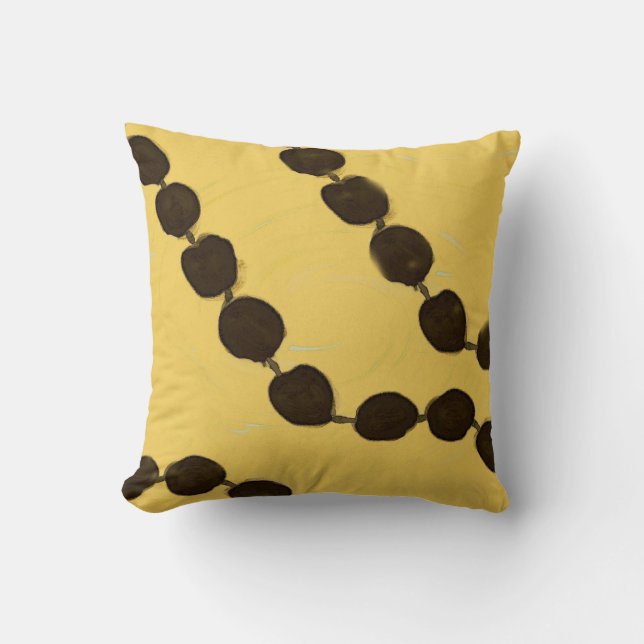 Hawaiian Kukui Nut Throw Pillow (Front)