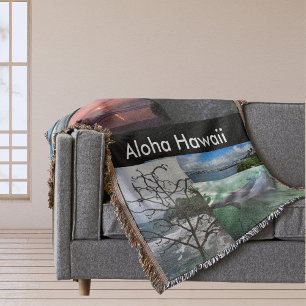 Hawaiian landscape Collection Throw Blanket
