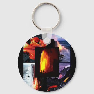 Hawaiian Lava volcano Key Ring