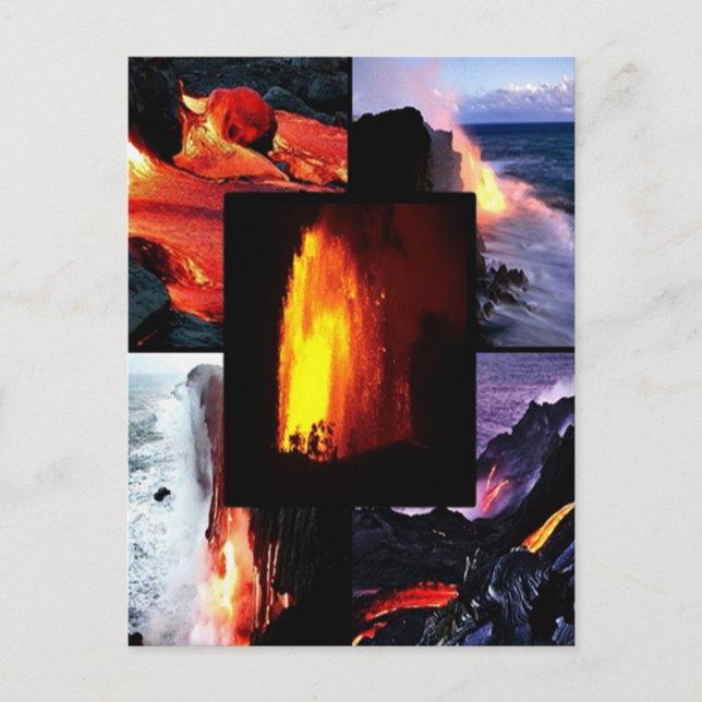 Hawaiian Lava volcano Postcard (Front)