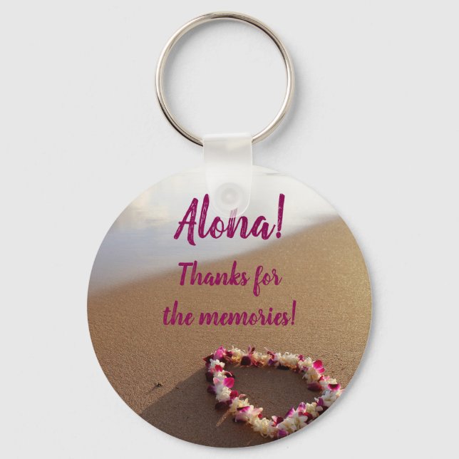 Hawaiian Lei Aloha! Keychain (Front)