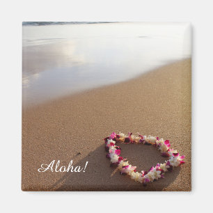 Hawaiian Lei Beach Magnet