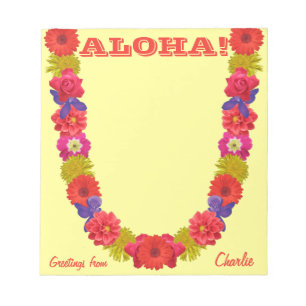 Hawaiian Lei custom notepads