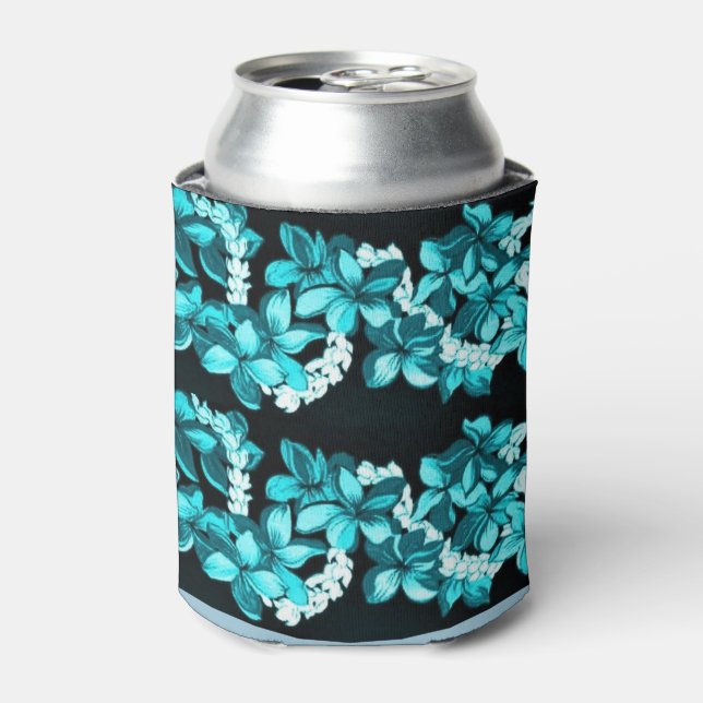 Hawaiian lei print can cooler (Can Front)