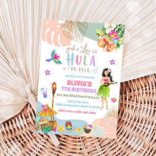 Hawaiian Luau Birthday Invitation